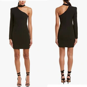 One Shoulder Black Mini Cocktail Dress by Bardot size XS